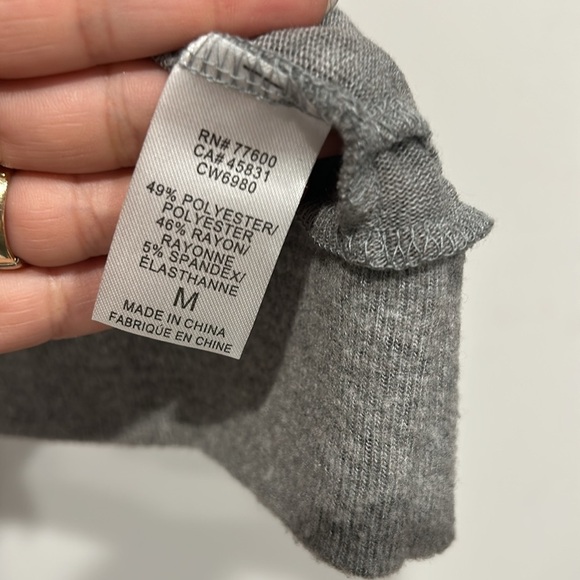 Chaser Current Distressed Gray Open-Front Soft Cotton Cardigan medium new - Picture 6 of 7